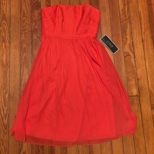 Coral Jcrew Cocktail Bridesmaid Dress NWT
